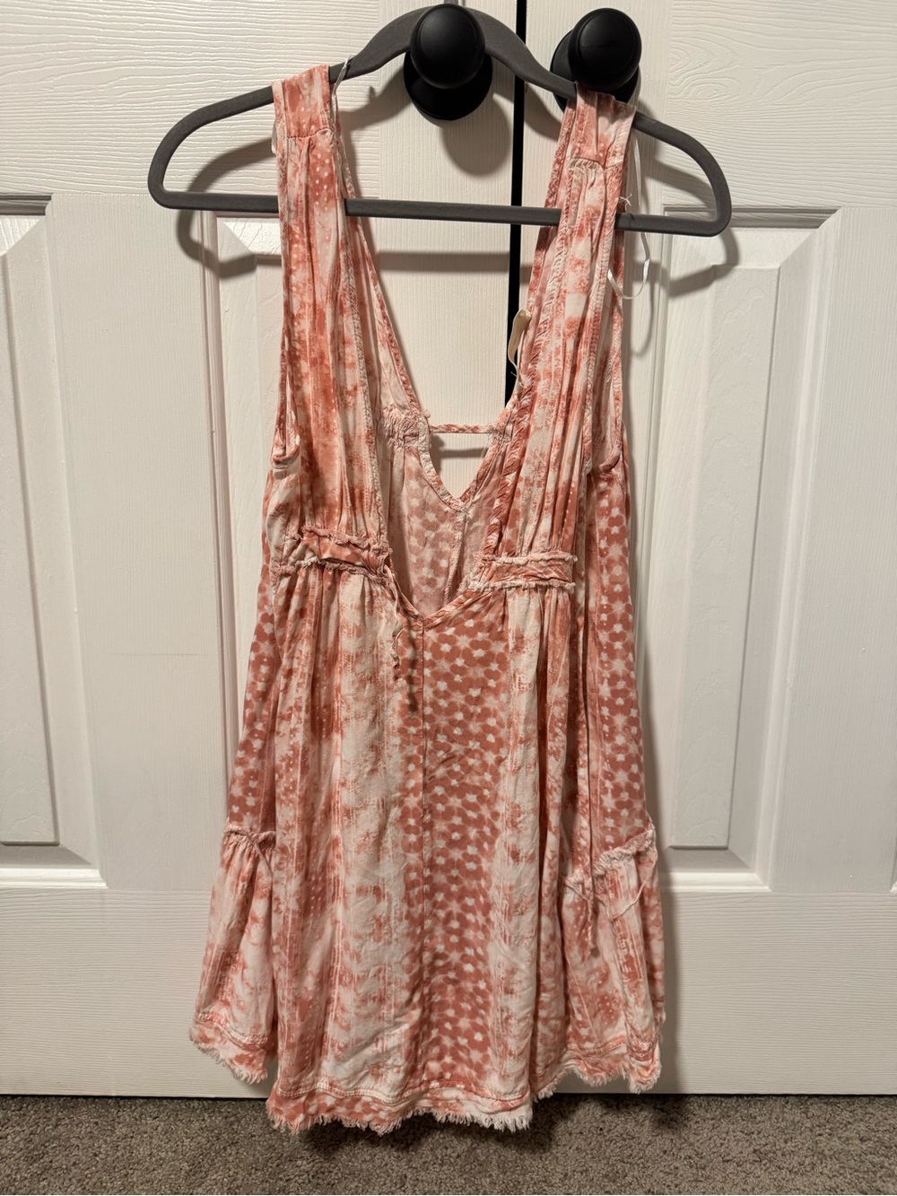 Ocean Drive Coral Pink Tie-Dye Boho coverup